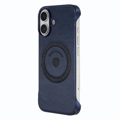 KIGC For iPhone 16 Magnetic Case Electroplating PC + PU Phone Back Cover - TechGearPal