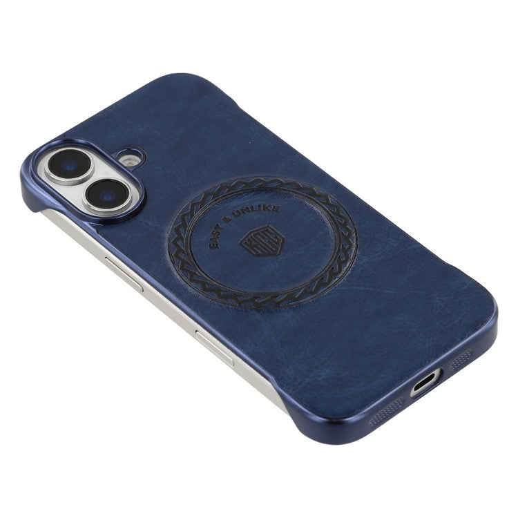 KIGC For iPhone 16 Magnetic Case Electroplating PC + PU Phone Back Cover - TechGearPal