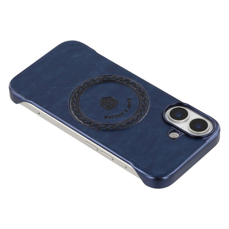 KIGC For iPhone 16 Magnetic Case Electroplating PC + PU Phone Back Cover - TechGearPal