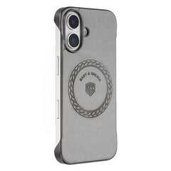 KIGC For iPhone 16 Magnetic Case Electroplating PC + PU Phone Back Cover - TechGearPal