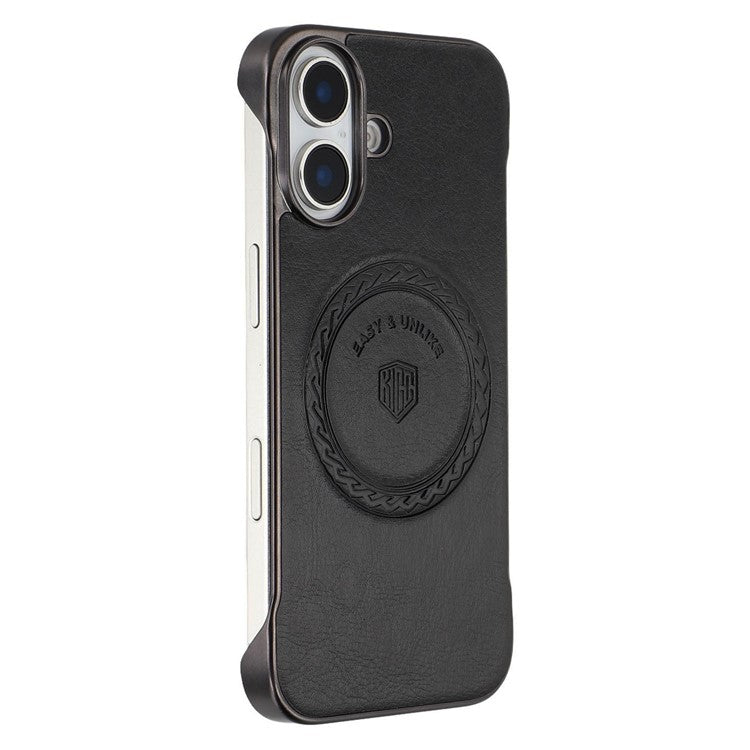 KIGC For iPhone 16 Magnetic Case Electroplating PC + PU Phone Back Cover - TechGearPal