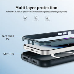 For iPhone 14 Pro Max Case Compatible with MagSafe Lens Frame Kickstand TPU + PC Shockproof Phone Cover - TechGearPal
