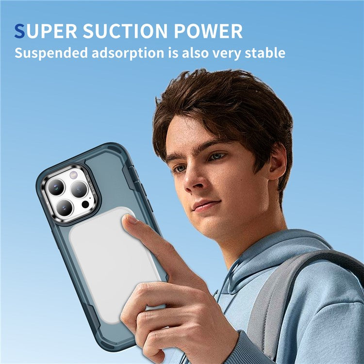 For iPhone 14 Pro Case Compatible with MagSafe Lens Frame Kickstand TPU + PC Shockproof Phone Cover - TechGearPal