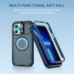 For iPhone 13 Pro Max Case Compatible with MagSafe Lens Frame Kickstand TPU + PC Shockproof Phone Cover - TechGearPal
