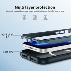 For iPhone 13 Pro Max Case Compatible with MagSafe Lens Frame Kickstand TPU + PC Shockproof Phone Cover - TechGearPal