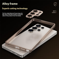 For Samsung Galaxy S25 Ultra Bumper Case Alloy Frame Cover with Lens Frame
