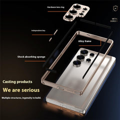 For Samsung Galaxy S25 Ultra Bumper Case Alloy Frame Cover with Lens Frame