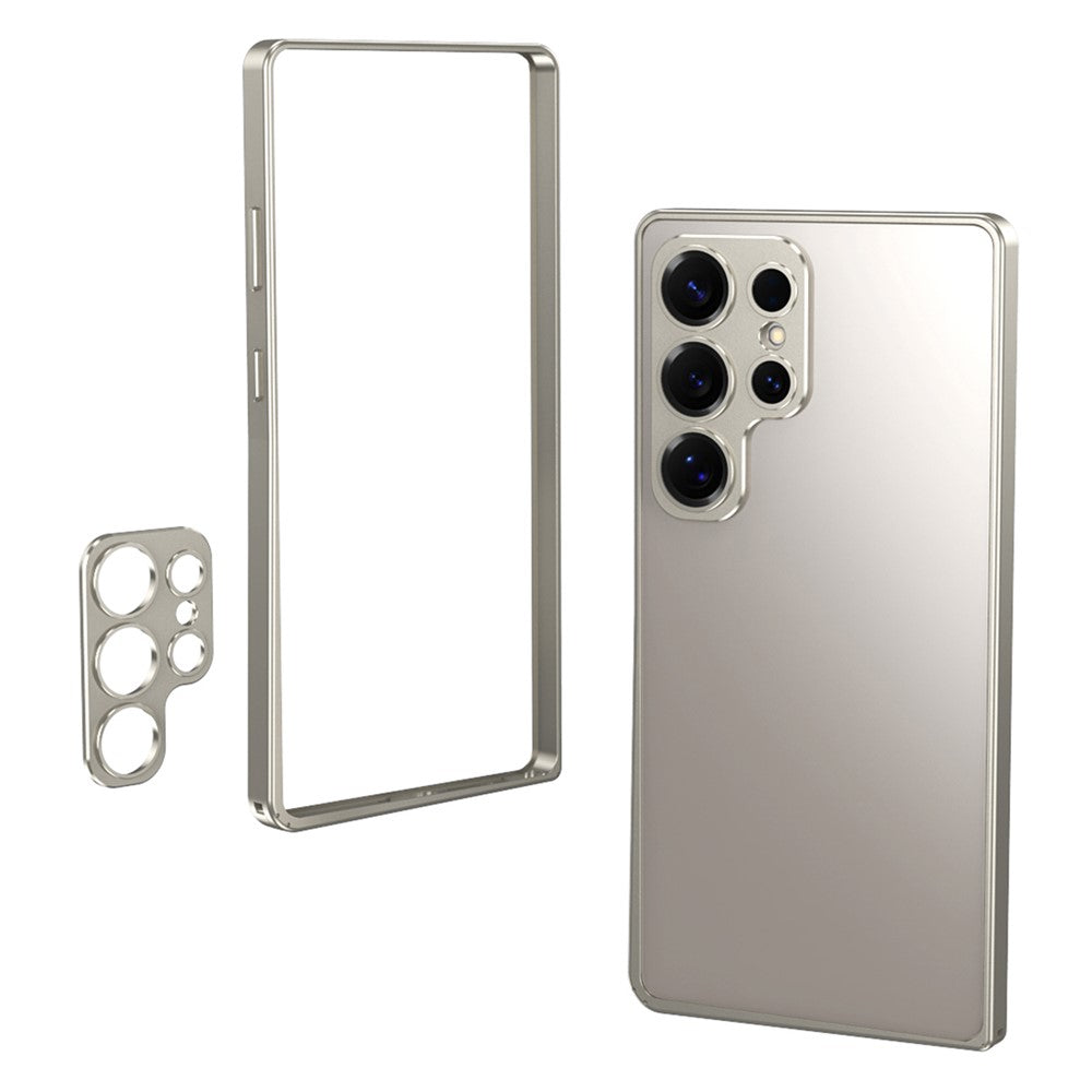 For Samsung Galaxy S25 Ultra Bumper Case Alloy Frame Cover with Lens Frame