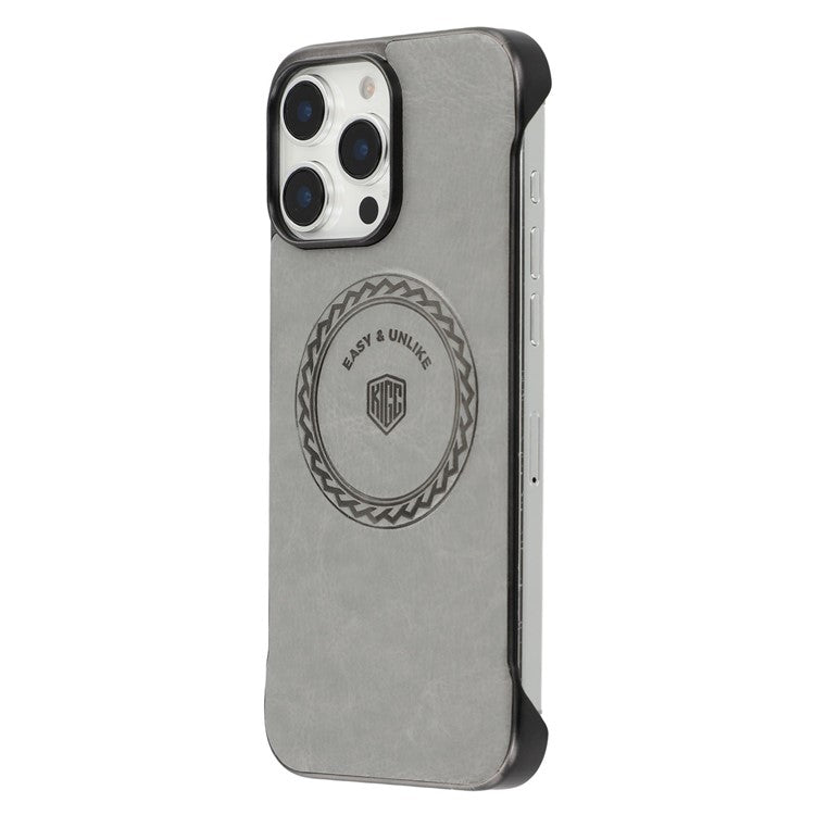 KIGC For iPhone 14 Pro Max Magnetic Case Electroplating PC + PU Phone Back Cover - TechGearPal