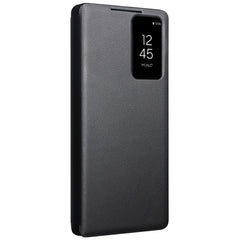 QIALINO Für Samsung Galaxy S25 Ultra Fall View Window Echtes Kuh Leder Flip Telefon Abdeckung 