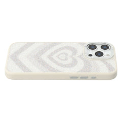 JAUCASE For iPhone 16 Pro Max Magnetic Case Heart Pattern PU + TPU + PC Phone Back Cover