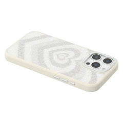 JAUCASE For iPhone 16 Pro Max Magnetic Case Heart Pattern PU + TPU + PC Phone Back Cover
