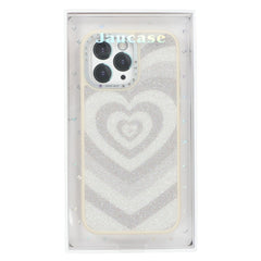JAUCASE For iPhone 16 Pro Max Magnetic Case Heart Pattern PU + TPU + PC Phone Back Cover