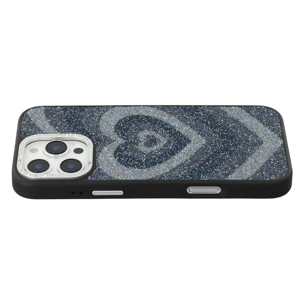 JAUCASE For iPhone 16 Pro Max Magnetic Case Heart Pattern PU + TPU + PC Phone Back Cover