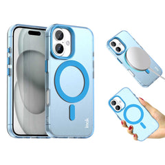 IMAK For iPhone 16 Plus Case Compatible with MagSafe Candy Color Anti Drop TPU + PET Back Cover