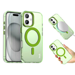 IMAK For iPhone 16 Plus Case Compatible with MagSafe Candy Color Anti Drop TPU + PET Back Cover