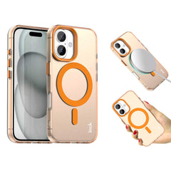 IMAK For iPhone 16 Plus Case Compatible with MagSafe Candy Color Anti Drop TPU + PET Back Cover