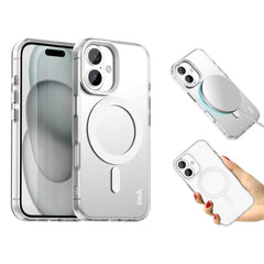 IMAK For iPhone 16 Plus Case Compatible with MagSafe Candy Color Anti Drop TPU + PET Back Cover