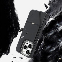 For iPhone 14 Pro Case Compatible with MagSafe Kickstand TPU + PU Leather Phone Cover - TechGearPal