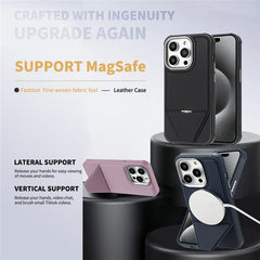 For iPhone 14 Pro Case Compatible with MagSafe Kickstand TPU + PU Leather Phone Cover - TechGearPal