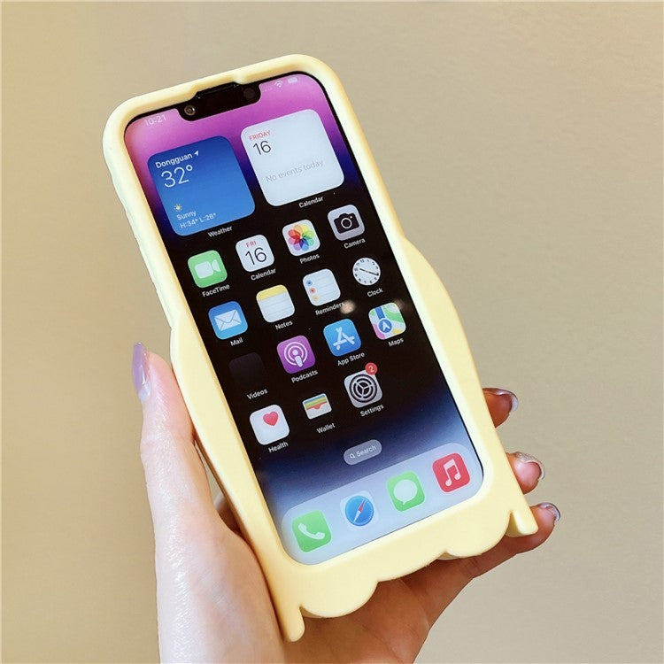 For iPhone 15 Silicone Case Cute Dopamine Dog Design Shockproof Phone Back Cover - TechGearPal