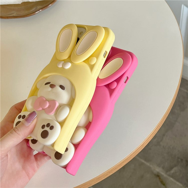 For iPhone 15 Silicone Case Cute Dopamine Dog Design Shockproof Phone Back Cover - TechGearPal