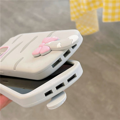 For iPhone 15 Silicone Case Cute Cat Silhouette Design Shockproof Phone Back Cover - TechGearPal