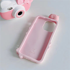 For iPhone 16 Pro Max Silicone Case Cute 3D Pig Design Shockproof Phone Back Cover