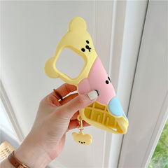 For iPhone 16 Pro Max Silicone Case Cute Three Bears Design Shockproof Phone Back Cover with Charm - TechGearPal