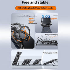 For iPhone 14 Pro Max Bumper Case Z-Shape Design Magnetic Boardless Phone Back Cover with Kickstand - TechGearPal