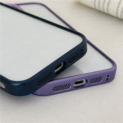 For iPhone 14 Pro Clear Phone Case Electroplating Edge PC Acrylic Back Cover - TechGearPal