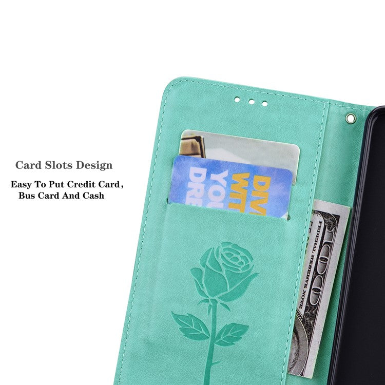 For iPhone 14 Pro Max Case Rose Pattern Leather Wallet Phone Cover with Strap - TechGearPal