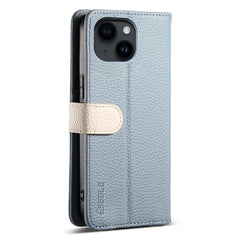 ESEBLE E11 For iPhone 14 / 13 Case Zipper Pocket Litchi Texture Leather Phone Cover with Mirror and Wrist Strap - TechGearPal
