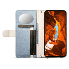 ESEBLE E11 For iPhone 14 Pro Max Case Zipper Pocket Litchi Texture Leather Phone Cover with Mirror and Wrist Strap - TechGearPal