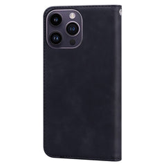For iPhone 14 Pro Max Case Business Style Magnetic Closure Leather Phone Cover with Strap - TechGearPal