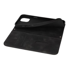 For iPhone 14  /  13 Stand Case Magnetic Closure Skin Touch Leather Flip Phone Cover with Wallet - TechGearPal