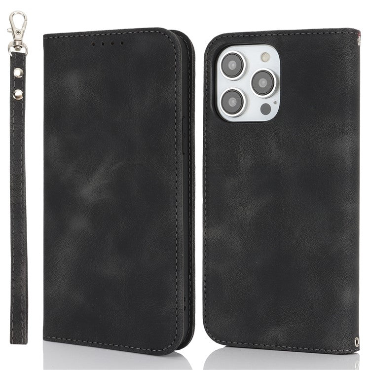 Stand Case for iPhone 13 Pro Max / 12 Pro Max Magnetic Closure Skin Touch Leather Flip Phone Cover with Wallet - TechGearPal