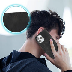 Stand Case for iPhone 13 Pro Max / 12 Pro Max Magnetic Closure Skin Touch Leather Flip Phone Cover with Wallet - TechGearPal