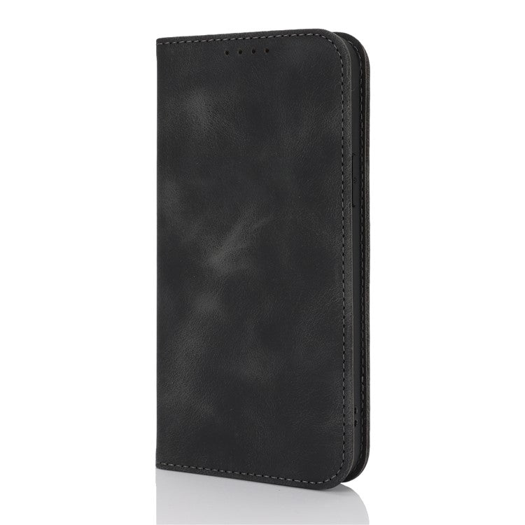 Stand Case for iPhone 13 Pro Max / 12 Pro Max Magnetic Closure Skin Touch Leather Flip Phone Cover with Wallet - TechGearPal