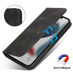 Stand Case for iPhone 13 Pro Max / 12 Pro Max Magnetic Closure Skin Touch Leather Flip Phone Cover with Wallet - TechGearPal