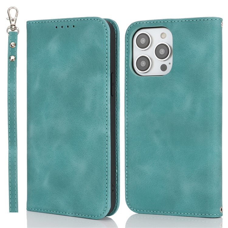 Stand Case for iPhone 13 Pro Max / 12 Pro Max Magnetic Closure Skin Touch Leather Flip Phone Cover with Wallet - TechGearPal