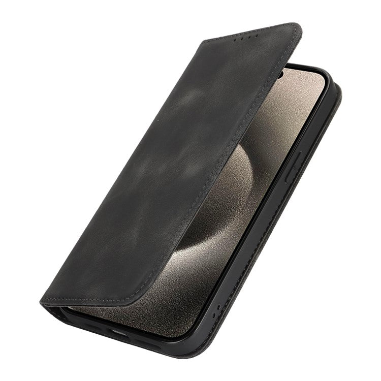 For iPhone 14 Pro Max Stand Case Magnetic Closure Skin Touch Leather Flip Phone Cover with Wallet - TechGearPal