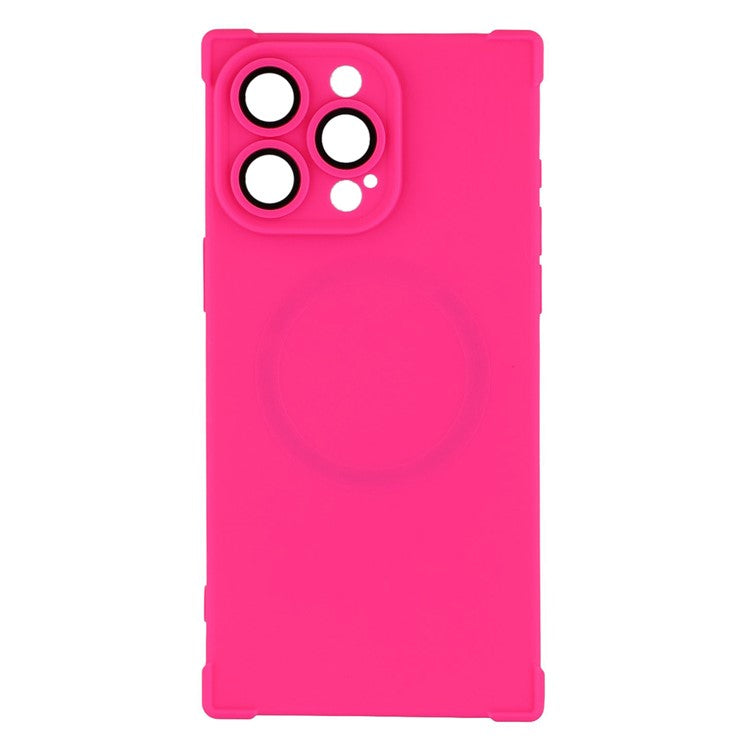 For iPhone 15 Pro Max Case Compatible with MagSafe Straight Edge TPU Phone Cover with Camera Lens Protector - TechGearPal