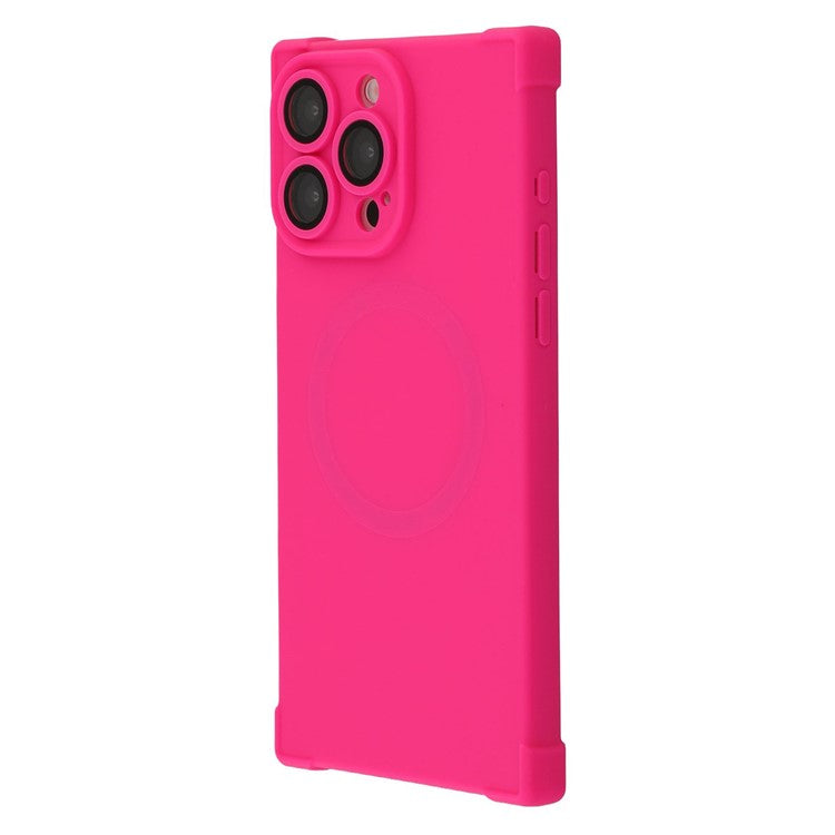 For iPhone 15 Pro Max Case Compatible with MagSafe Straight Edge TPU Phone Cover with Camera Lens Protector - TechGearPal