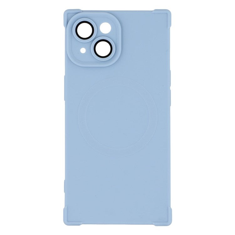 For iPhone 14 Case Compatible with MagSafe Straight Edge TPU Phone Cover with Camera Lens Protector - TechGearPal