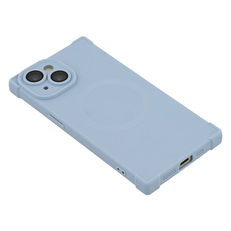 For iPhone 14 Case Compatible with MagSafe Straight Edge TPU Phone Cover with Camera Lens Protector - TechGearPal