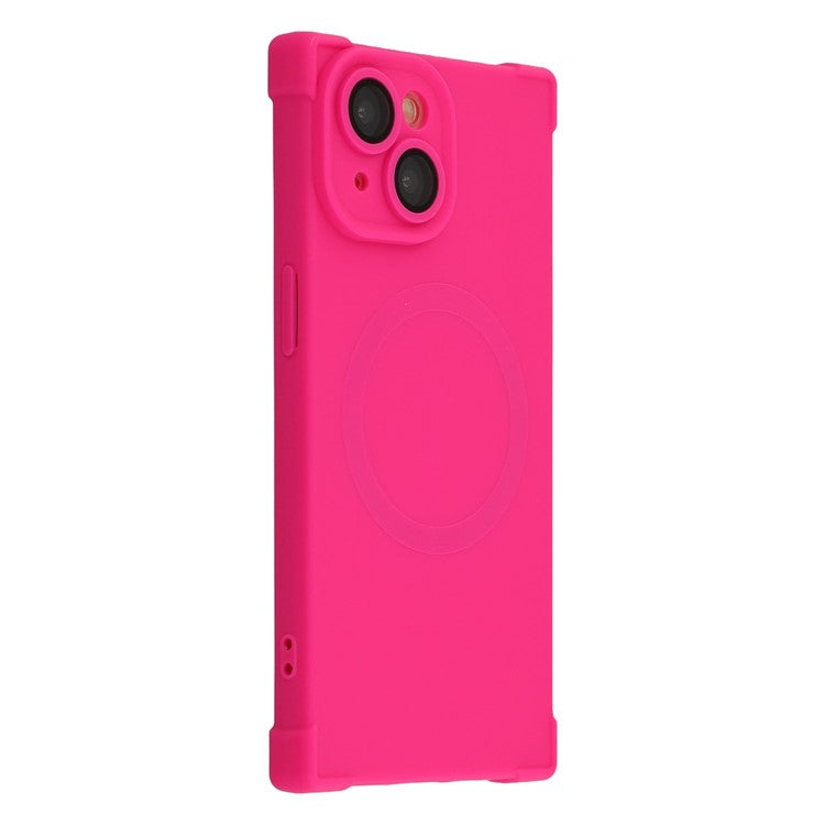 For iPhone 14 Case Compatible with MagSafe Straight Edge TPU Phone Cover with Camera Lens Protector - TechGearPal