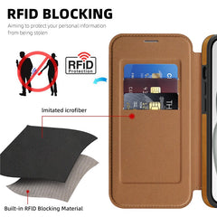 For iPhone 15 Plus Case Compatible with MagSafe RFID Blocking Card Holder Leather Phone Cover - TechGearPal
