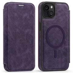For iPhone 15 Plus Case Compatible with MagSafe RFID Blocking Card Holder Leather Phone Cover - TechGearPal