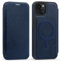 For iPhone 15 Plus Case Compatible with MagSafe RFID Blocking Card Holder Leather Phone Cover - TechGearPal